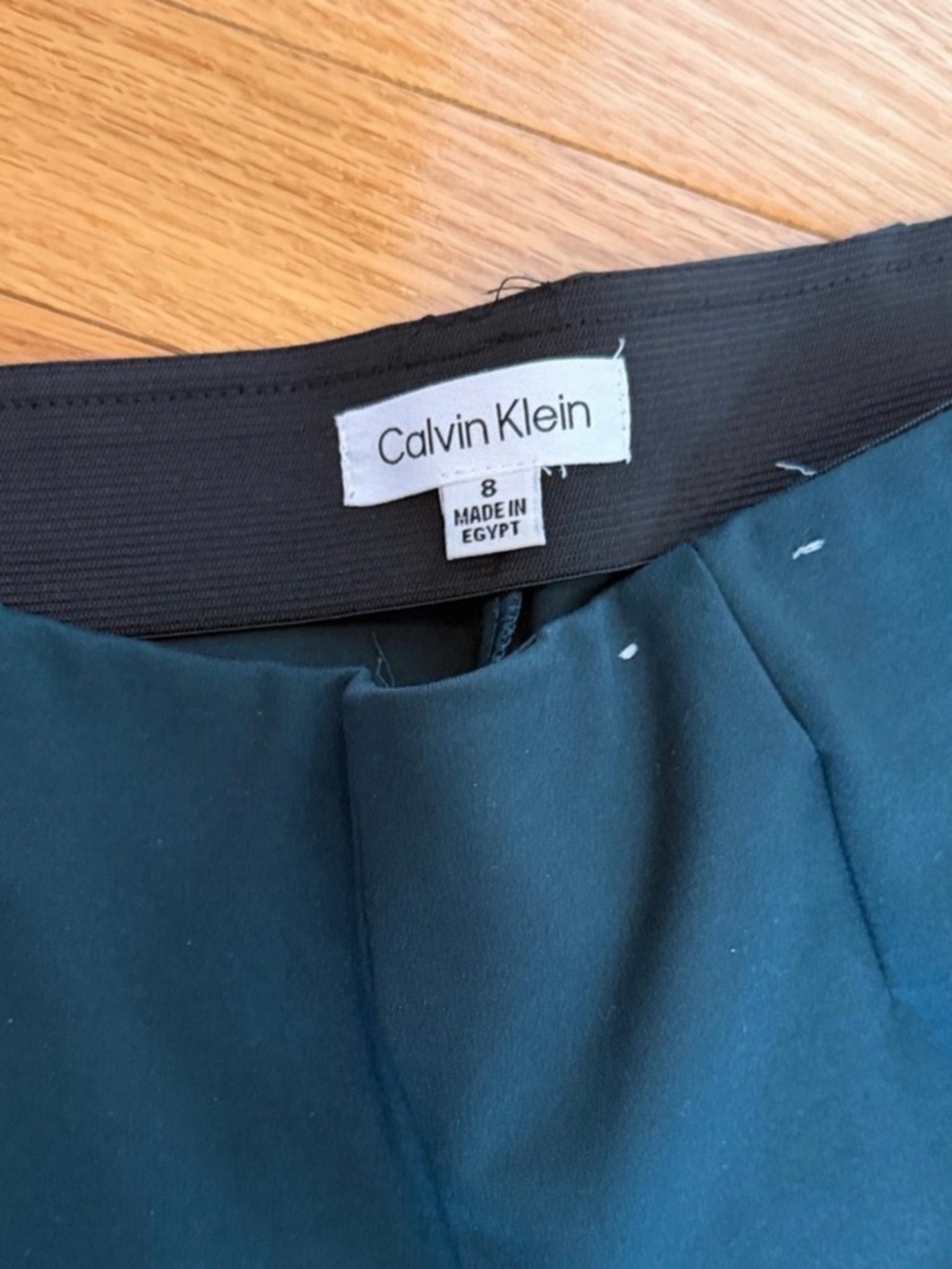 Calvin Klein Slim Ankle Dress Pants Women’s Size 8 Green Work Career Stretch - Picture 4 of 4